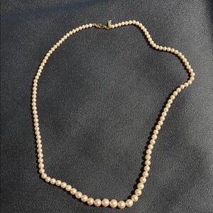 Cream Pearl Necklace Classic Strand Design